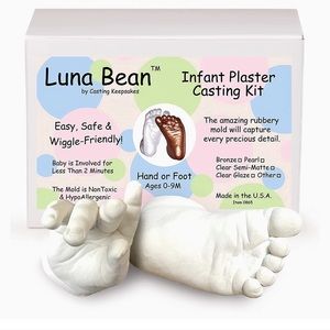 New Luna Bean Baby Keepsake Hand Casting Kit for Infant Hand & Foot Molding